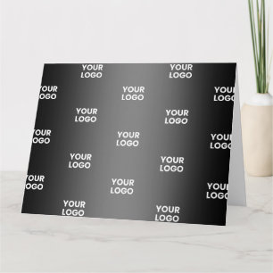 Tarjeta Su Logotipo Simple Repetitivo Gradiente Gris y N