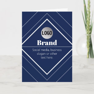 Tarjeta Su logotipo y diseño moderno personalizable   Azul
