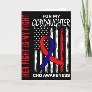 Tarjeta Su lucha ahijada Conciencia Chd Bandera Americana