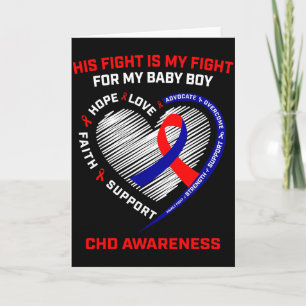 Tarjeta Su lucha bebé niño hijo concienciación CHD enferme