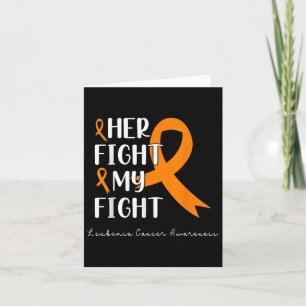 Tarjeta Su lucha contra el cáncer de leucemia de la Naranj