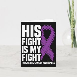 Tarjeta Su lucha contra el cáncer pancreático de cinta mor