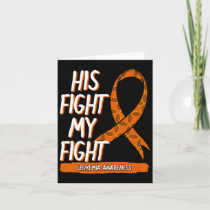 Tarjeta Su lucha contra mi lucha contra la leucemia Naranj