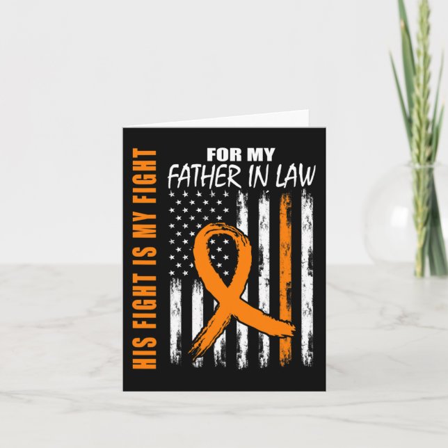 Tarjeta Su Lucha Es Consciente Mi Padre De La Leucemia Leg (Anverso)