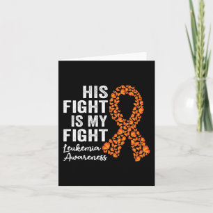 Tarjeta Su lucha es mi apoyo naranja de lucha Leukemia Awa