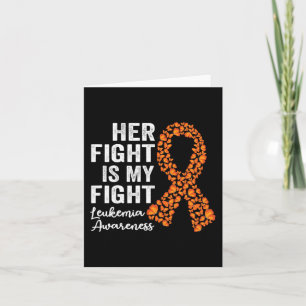 Tarjeta Su lucha es mi apoyo naranja de lucha Leukemia Awa