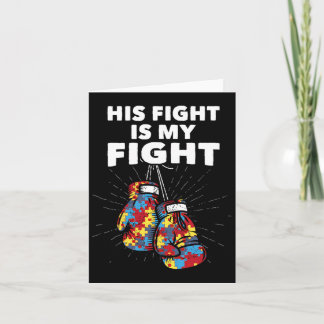 Tarjeta Su Lucha Es Mi Boxeo De Concienciación Sobre El Au