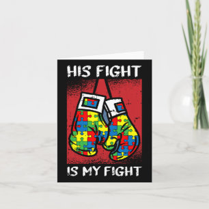 Tarjeta Su Lucha Es Mi Boxeo De Concienciación Sobre El Au