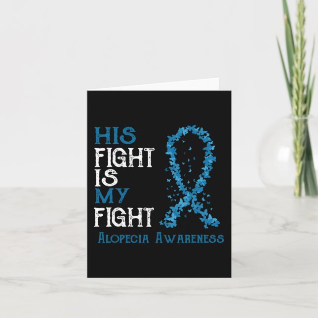 Tarjeta Su Lucha Es Mi Conciencia De La Alopecia De La Luc (Anverso)