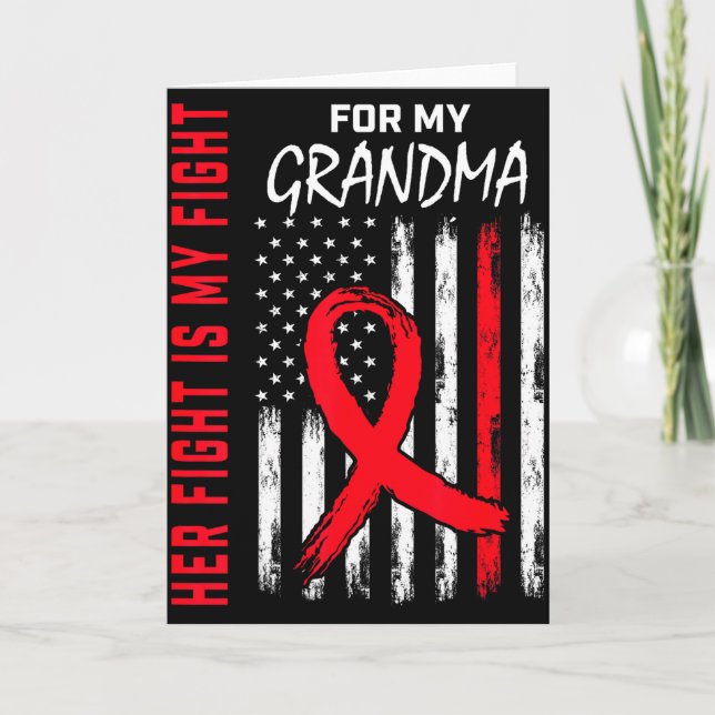 Tarjeta Su lucha es mi lucha Abuela Conciencia sobre enfer (Anverso)