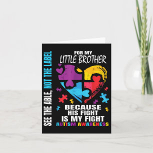 Tarjeta Su Lucha Es Mi Lucha Azul, El Autismo Del Hermano