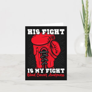Tarjeta Su Lucha Es Mi Lucha. Cáncer de sangre de boxeo de