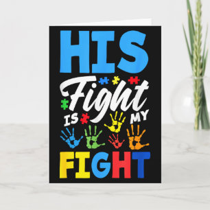 Tarjeta Su lucha es mi lucha Conciencia del Autismo