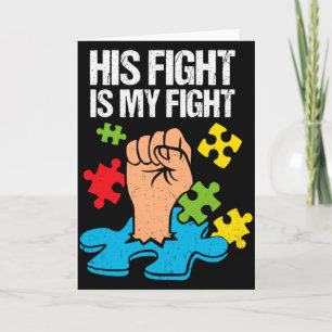 Tarjeta Su lucha es mi lucha Conciencia del Autismo Apoyo 