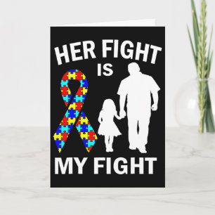 Tarjeta Su lucha es mi lucha Conciencia del autismo Padre