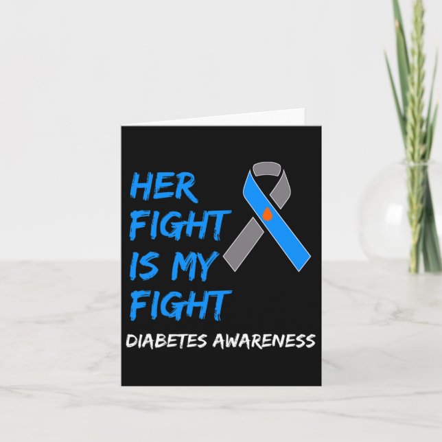 Tarjeta Su Lucha Es Mi Lucha Concienciación Sobre La Diabe (Anverso)