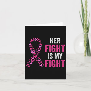 Tarjeta Su lucha es mi lucha contra el cáncer de mama