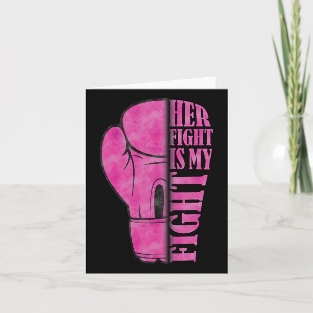 Tarjeta Su lucha es mi lucha contra el cáncer de mama (Anverso)