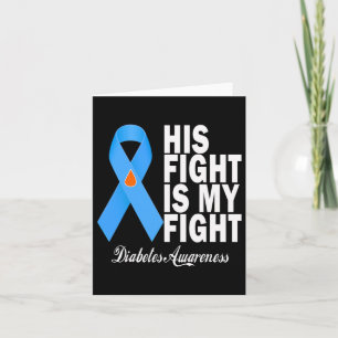 Tarjeta Su lucha es mi lucha contra la diabetes Conciencia