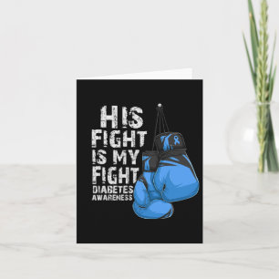 Tarjeta Su lucha es mi lucha contra la diabetes diabética