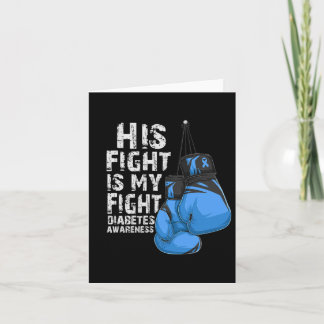 Tarjeta Su lucha es mi lucha contra la diabetes diabética