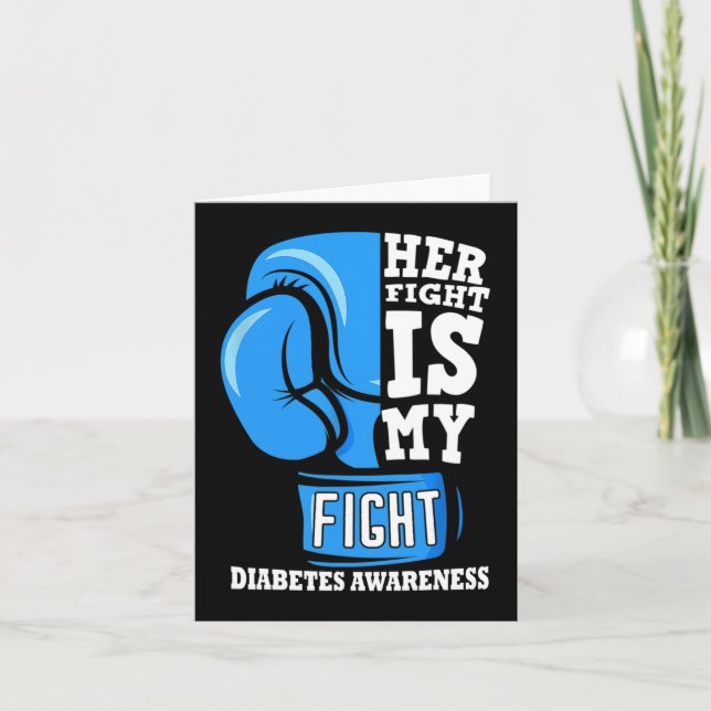 Tarjeta Su Lucha Es Mi Lucha Contra La Diabetes Glove De B (Anverso)