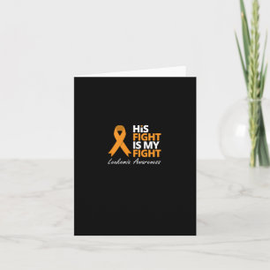 Tarjeta Su Lucha Es Mi Lucha Contra La Leucemia Naranja Ri