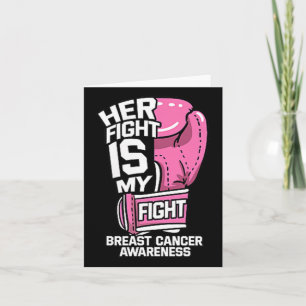 Tarjeta Su Lucha Es Mi Lucha De Boxear Guantes De Cáncer D
