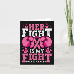Tarjeta Su Lucha Es Mi Lucha De Boxear Guantes De Cáncer D