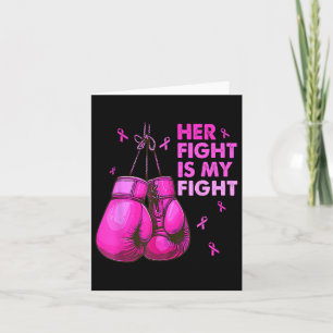 Tarjeta Su Lucha Es Mi Lucha De Boxear Guantes De Cáncer D