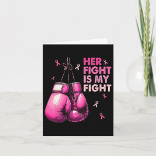 Tarjeta Su Lucha Es Mi Lucha De Boxear Guantes De Cáncer D