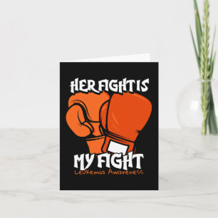 Tarjeta Su Lucha Es Mi Lucha De Boxeo. Leucemia naranja Aw