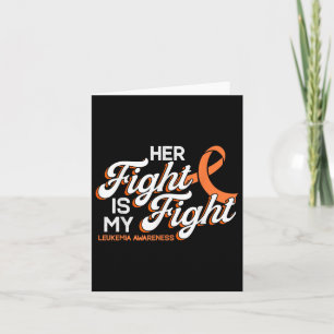 Tarjeta Su Lucha Es Mi Lucha, Naranja Ribbon Leukemia Awar