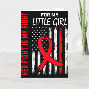 Tarjeta Su lucha es mi lucha Pequeña niña Enfermedad del c