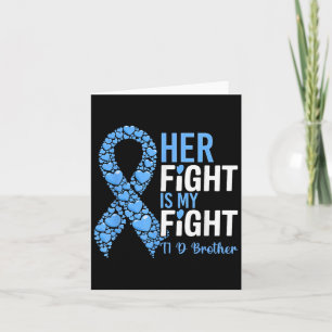 Tarjeta Su lucha es mi lucha T1d hermano diabetes tipo 1