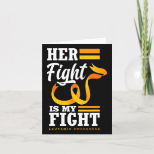 Tarjeta Su Lucha Es Mi Pelea Mamá Esposa Hija Leucemia A