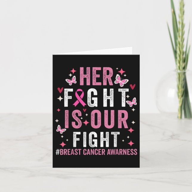 Tarjeta Su Lucha Es Nuestra Lucha Contra El Cáncer De Mama (Anverso)