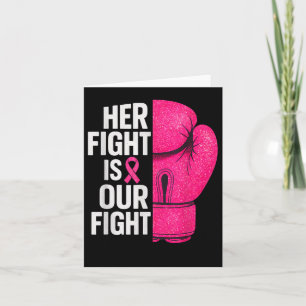 Tarjeta Su lucha es nuestra lucha Guante de boxeo Cáncer d