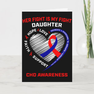 Tarjeta Su lucha hija CHD conciencia enfermedad cardíaca G