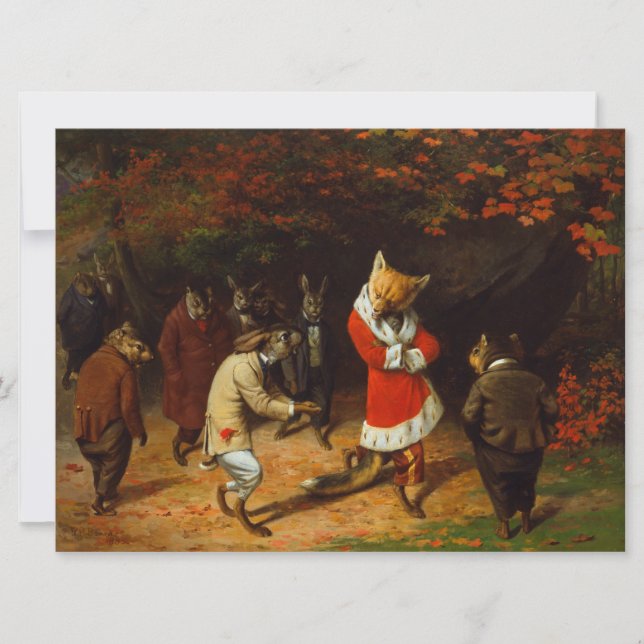 Tarjeta Su Majestad recibe (por William Holbrook Beard) (Anverso)