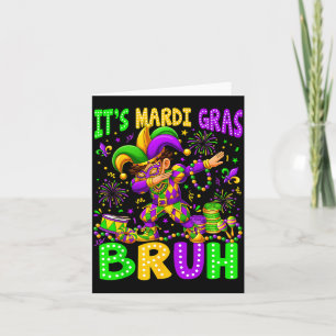 Tarjeta Su Mardi Gras Bruh Dabbing Chico Viaje a Nueva Orl