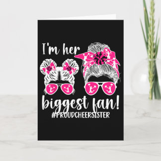 Tarjeta Su mayor fan orgullosa hermana animadora de un equ