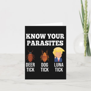 Tarjeta Su parásito anti-trump graciosa luna tick resiste