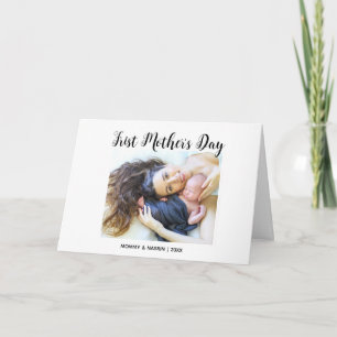 Tarjeta Su primer Día de la Madre personalizado con foto y