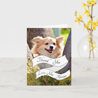 Tarjeta Su propio perro mensaje gracias