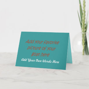 Tarjeta Su propio Tarjeta-personalizar de la cabra él