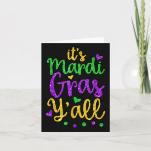 Tarjeta Su traje de máscara de Fiesta Mardi Gras Yall Mard