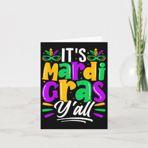 Tarjeta Su traje de máscara de Fiesta Mardi Gras Yall Mard