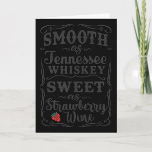 Tarjeta Suave como el whisky de Tennessee divertido humor