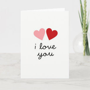Tarjeta suave de corazones Te Amo